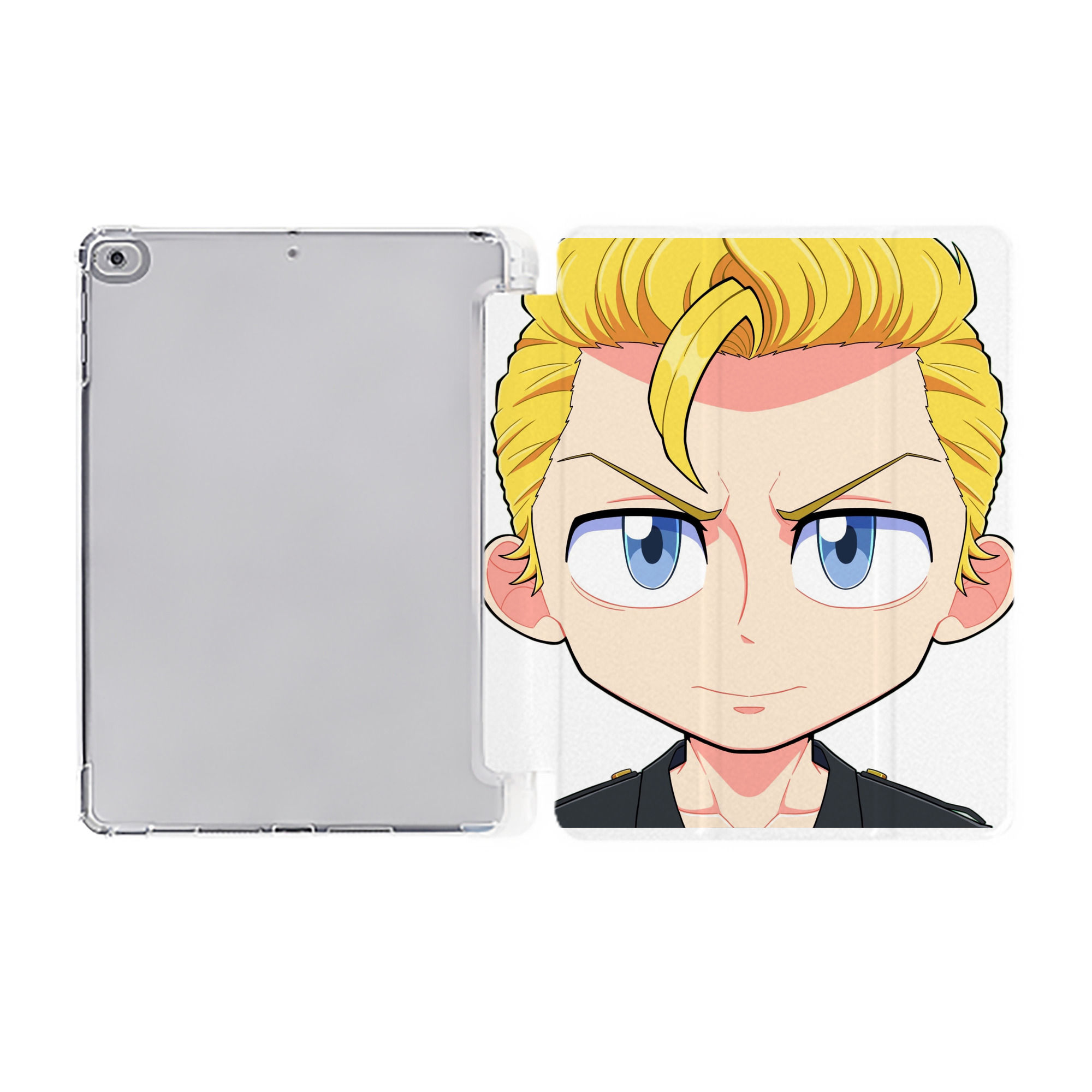 （画像用） 東京リベンジャーズ Tokyo Revengers IPad ケース ペン収納付き 三つ折りスタンド PUレザー×シリコン 対応機種9.5/10.5/10.9インチ